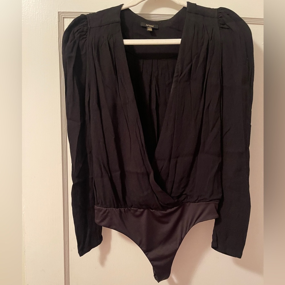 AFRM Black Long Sleeve Bodysuit
